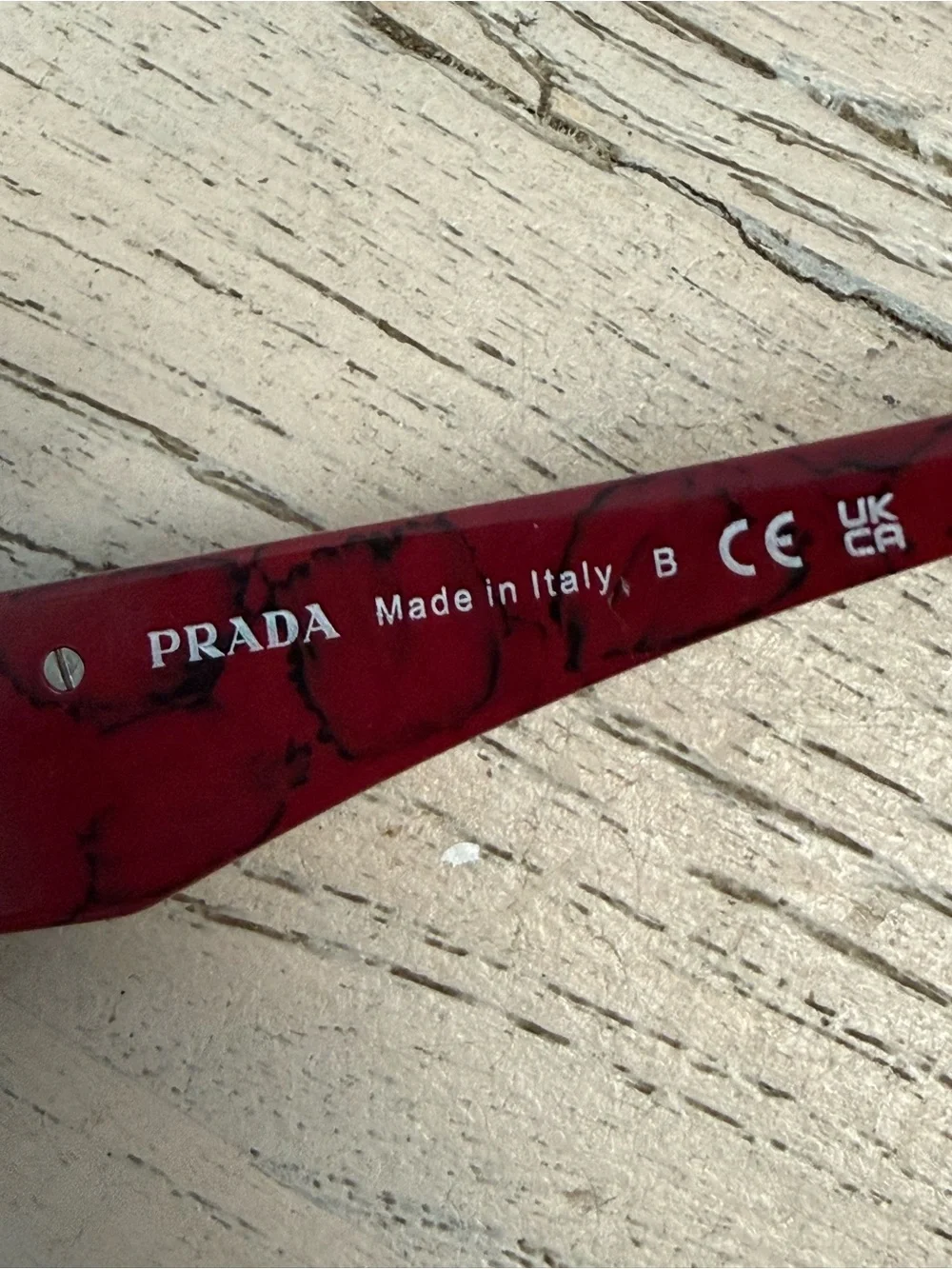 Prada VPR 09Z Etruscan Marble Burgundy Cat Eye Eyeglasses Frames